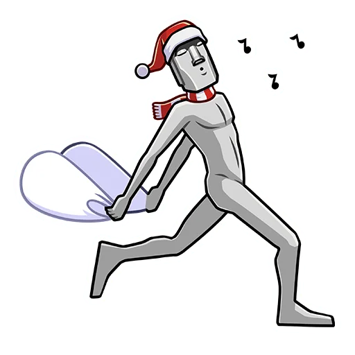 Эмодзи Моаи Сноун