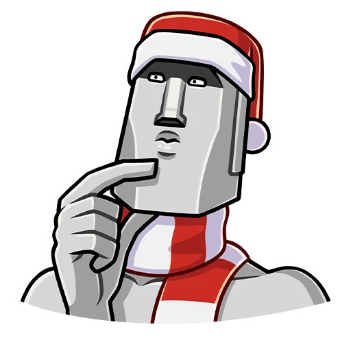 Эмодзи Моаи Сноун