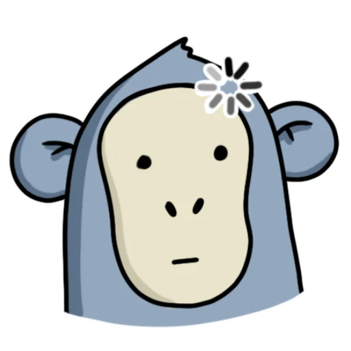 Эмодзи Обезьянка Mono