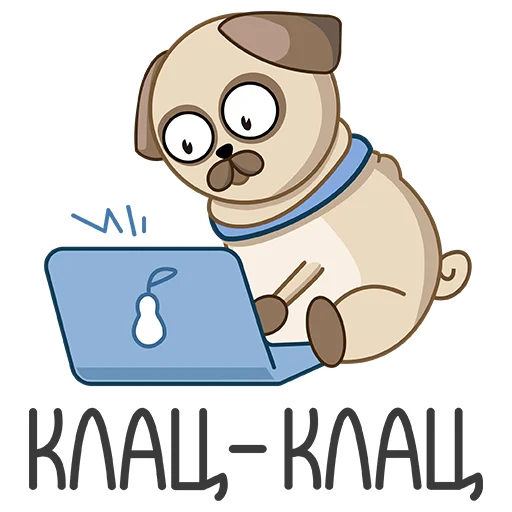 Эмодзи Мопсик