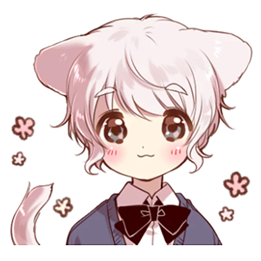 Эмодзи Cute cat ear boy