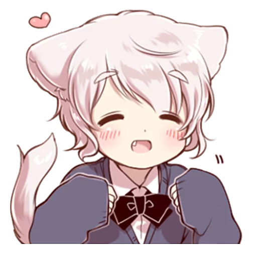 Эмодзи Cute cat ear boy