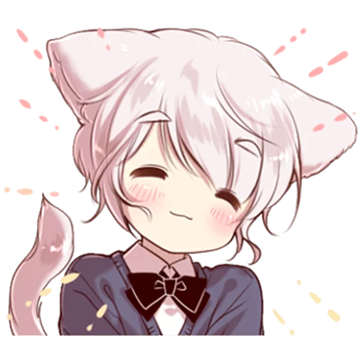 Эмодзи Cute cat ear boy