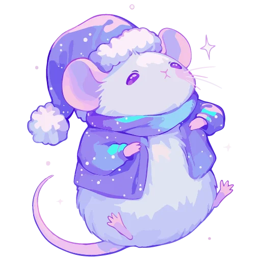 Эмодзи новогодние звери