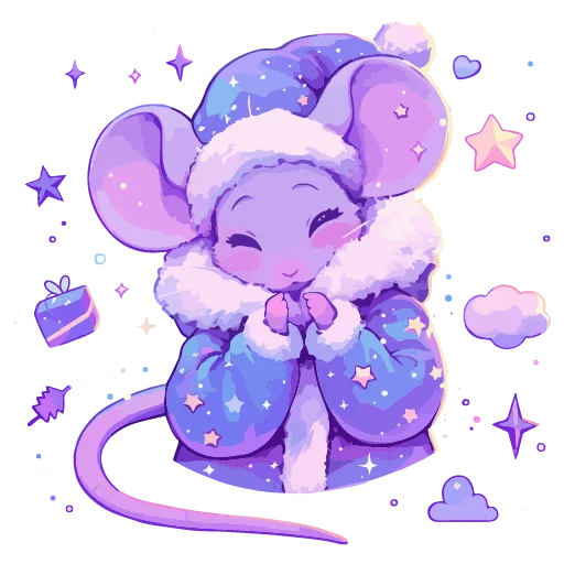 Эмодзи новогодние звери