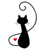 Эмодзи Black cat ✌️