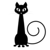 Эмодзи Black cat ✌️