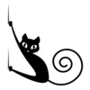 Эмодзи Black cat ✌️
