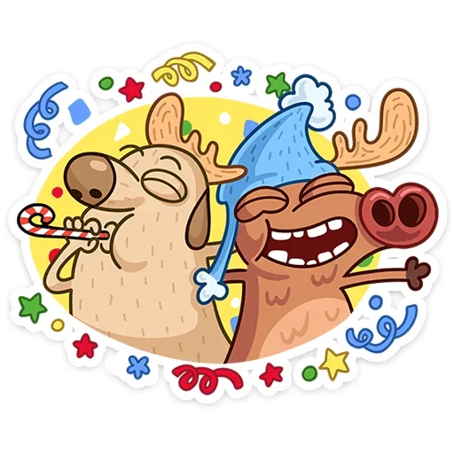 Эмодзи Новогодний Дигги