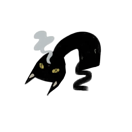 Эмодзи Black kitty