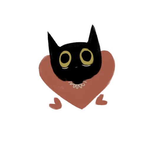 Эмодзи Black kitty