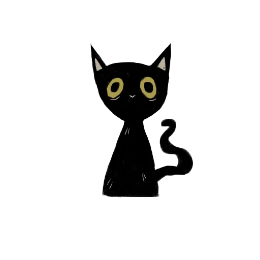 Эмодзи Black kitty