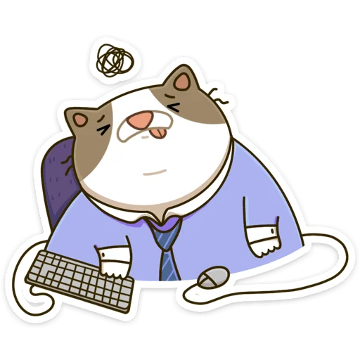 Эмодзи Офисный кот