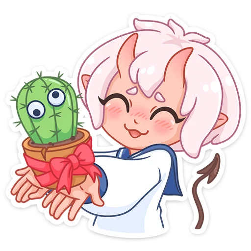 Эмодзи Школьница Они-тян