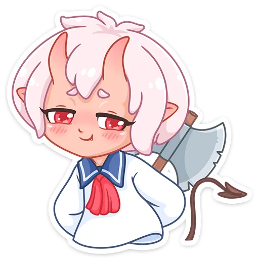 Эмодзи Школьница Они-тян