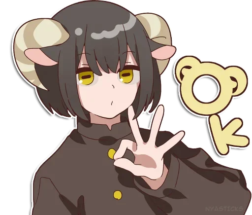 Эмодзи Овечка и козлик