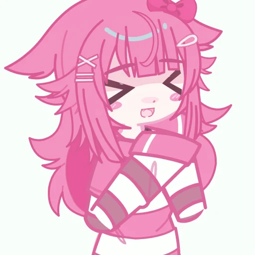 Эмодзи Pink girl