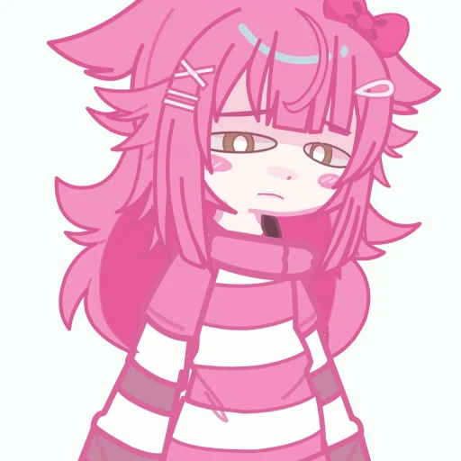 Эмодзи Pink girl