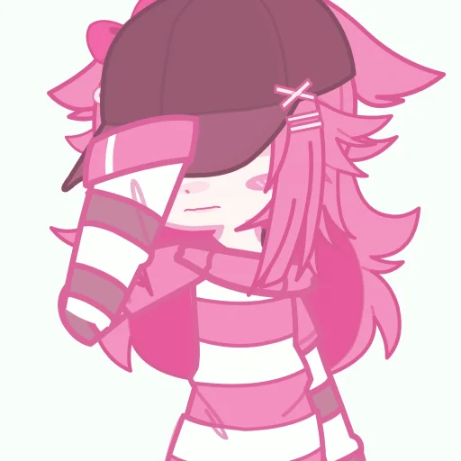 Эмодзи Pink girl