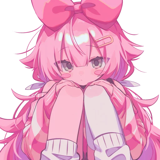 Эмодзи Pink girl