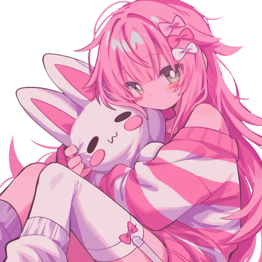 Эмодзи Pink girl