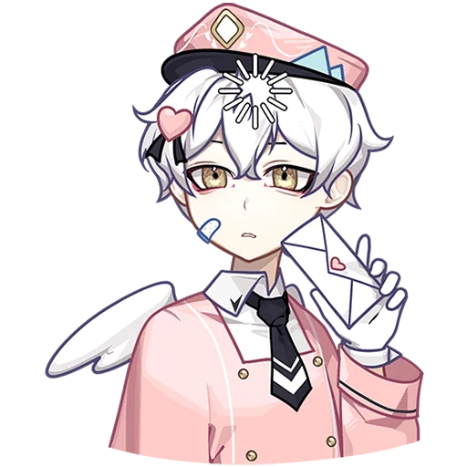 Эмодзи Почтальоны Любви Ивэлтин и Юшио Без Текста