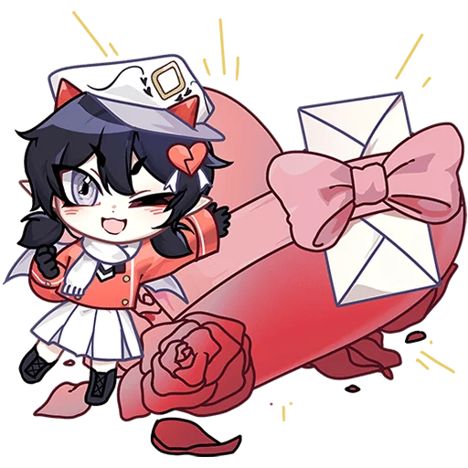 Эмодзи Почтальоны Любви Ивэлтин и Юшио Без Текста