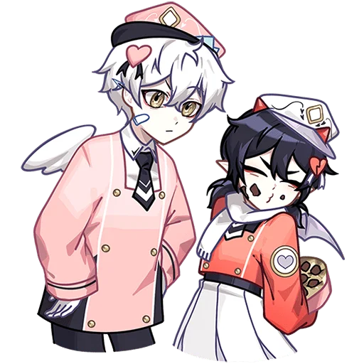 Эмодзи Почтальоны Любви Ивэлтин и Юшио Без Текста