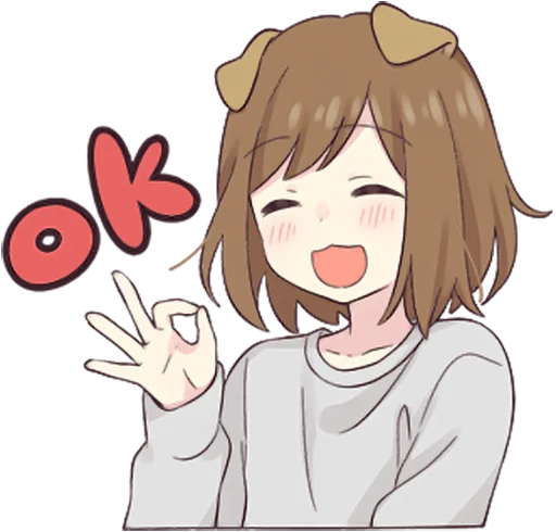 Эмодзи Dog Girls Sticker 2