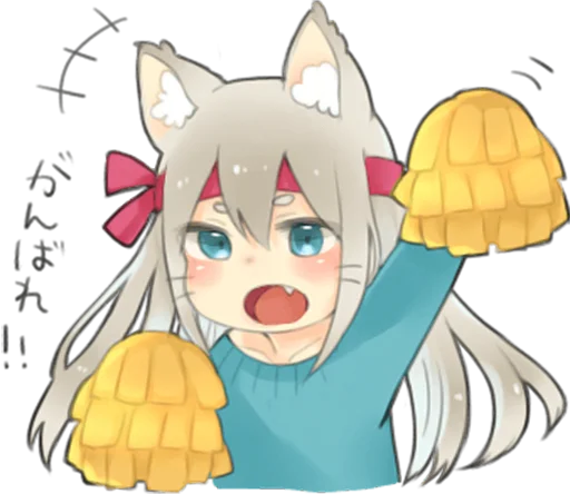 Эмодзи Nekomimikko's yuruhuwa