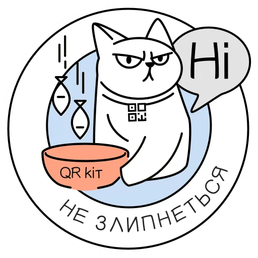 Эмодзи QR-cat by monobank