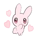 Эмодзи rabbits and girls pink