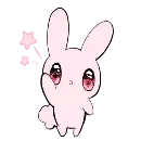 Эмодзи rabbits and girls pink