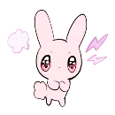 Эмодзи rabbits and girls pink