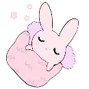 Эмодзи rabbits and girls pink