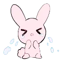Эмодзи rabbits and girls pink