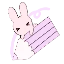 Эмодзи rabbits and girls pink