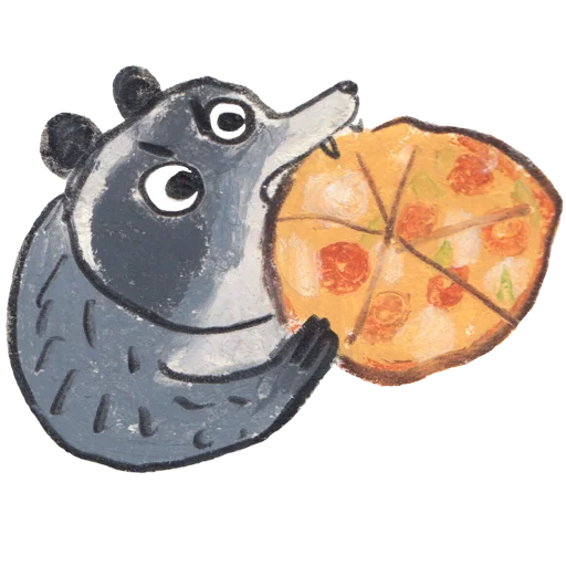 Эмодзи racoon osier forest