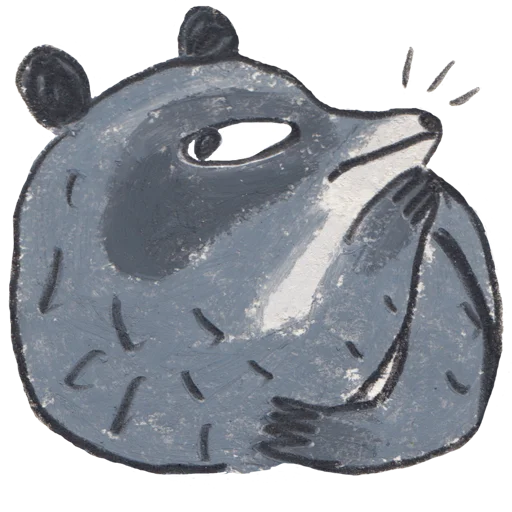 Эмодзи racoon osier forest