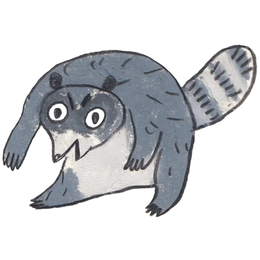 Эмодзи racoon osier forest