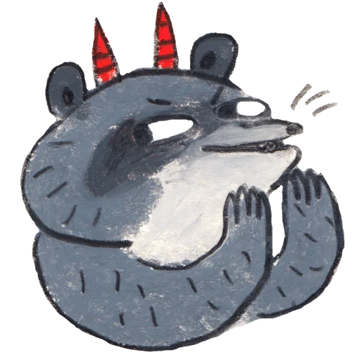 Эмодзи racoon osier forest