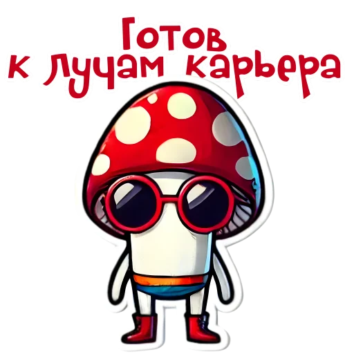 Эмодзи Грибы с глазами