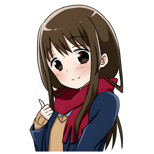 Эмодзи Школьница-тян