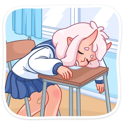 Эмодзи Школьница Они-тян