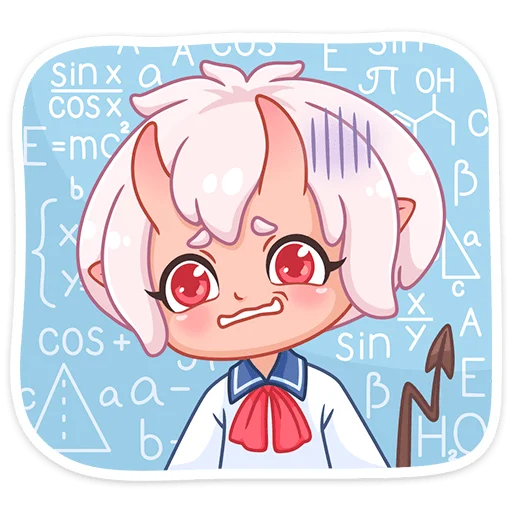 Эмодзи Школьница Они-тян