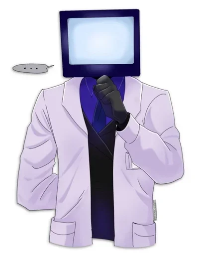 Эмодзи scientist tv man / skibidi toilet