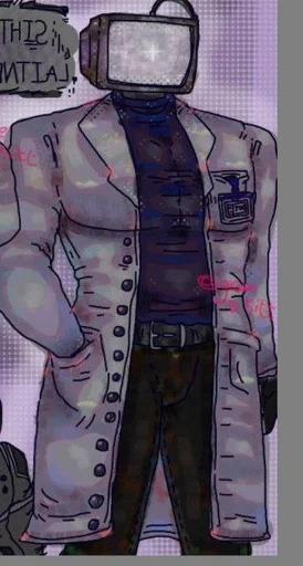 Эмодзи scientist tv man / skibidi toilet