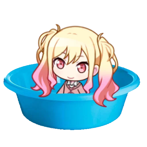 Эмодзи секай на дне тазика