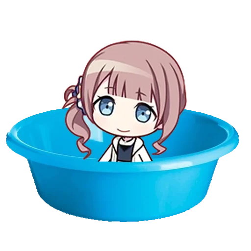 Эмодзи секай на дне тазика