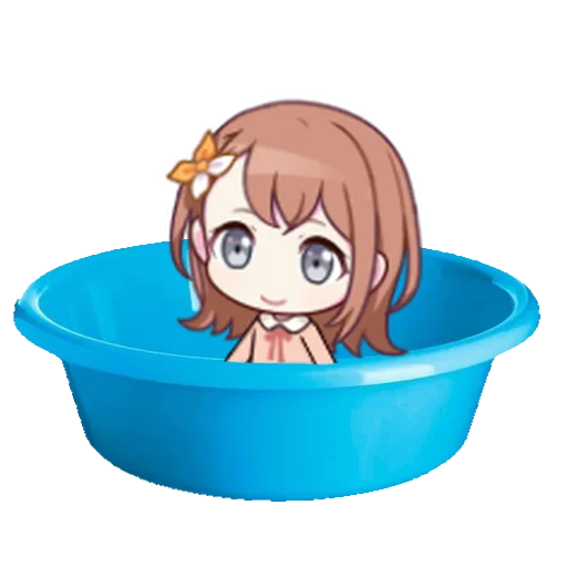 Эмодзи секай на дне тазика